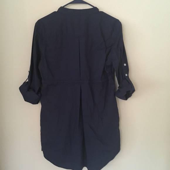 🔷Sharp Blue Tunic🔷Roll-Up Sleeves🔷Professional - Picture 5 of 7